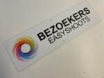 Parkeerbord bezoekers wit met logo