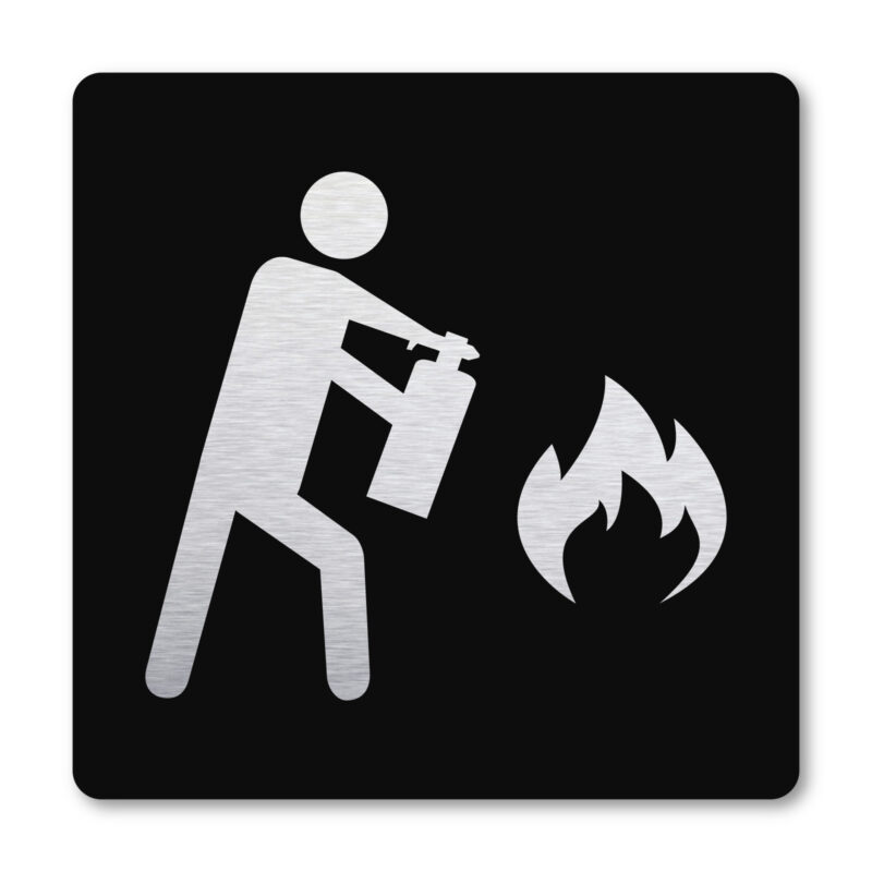 Pictogram brandblusser zwart