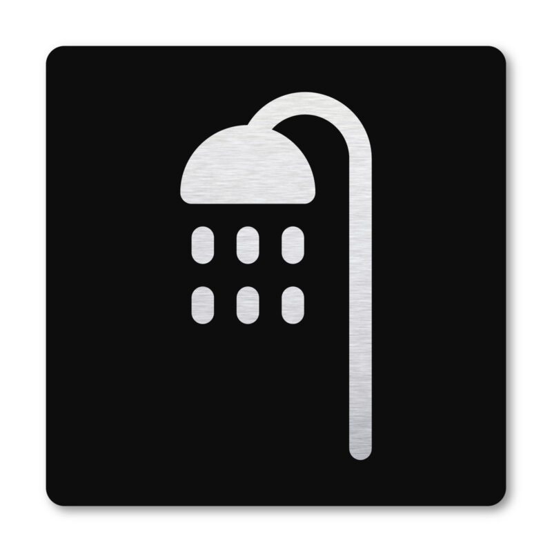 Pictogram douche zwart