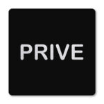 Pictogram zwart prive