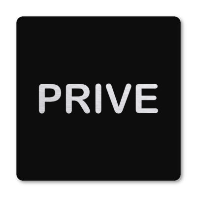 Pictogram zwart prive