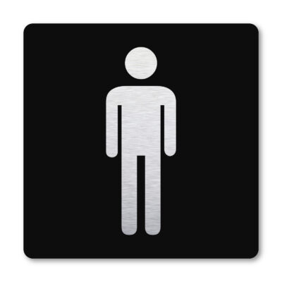 Pictogram toilet heren zwart