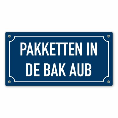 Pakketten in de bak aub