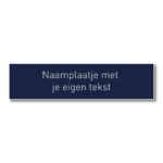 Naamplaatje 100 x 25 mm blauw