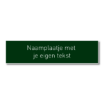 Naamplaatje 100 x 25 mm groen