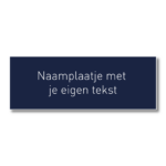 Naamplaatje 110 x 40 mm blauw