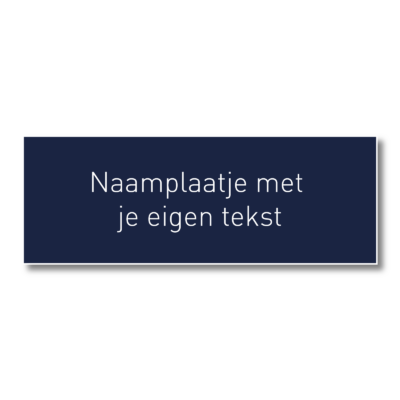 Naamplaatje 110 x 40 mm blauw