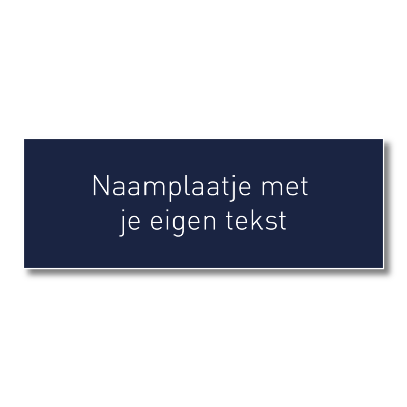 Naamplaatje 110 x 40 mm blauw