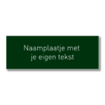 Naamplaatje 110 x 40 mm groen