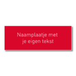 Naamplaatje 110 x 40 mm rood