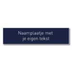 Naamplaatje 120 x 30 mm blauw