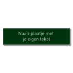 Naamplaatje 120 x 30 mm groen