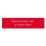 Naamplaatje 120 x 30 mm rood